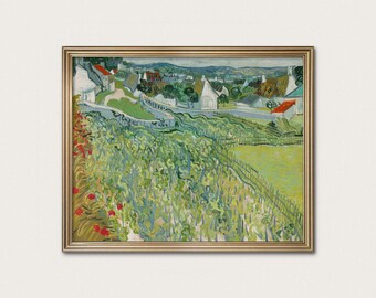 Van Gogh Vineyards Print: French Impressionist Landscape Art