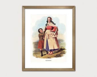 Matheson Clan Matriarch — R.R. McIan, 1845. Highland Clan Print. Scottish Tartan Art. (Museum Quality Print)
