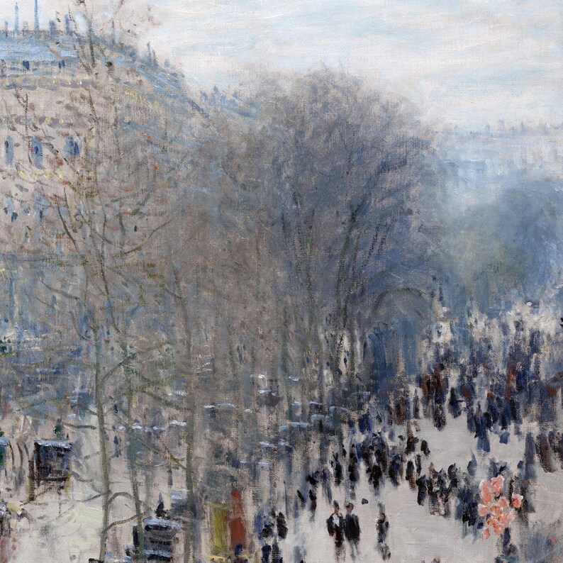 Monet Art Print - Rainy Day Paris Cityscape, Vintage Street Scene afbeelding 4