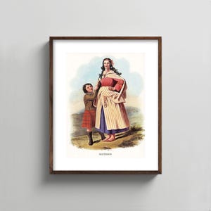 1840s Matheson Clan Art -- scottish portrait print, mens wall art, tartan kilt painting, fathers day gift