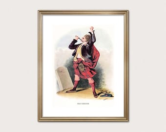MacGregor Clan Warrior — R.R. McIan, 1845. Highland Clan Print. Scottish Tartan Art. (Museum Quality Print)