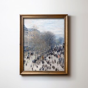 Monet Art Print - Rainy Day Paris Cityscape, Vintage Street Scene afbeelding 2