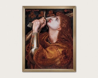 Joan of Arc Portrait Print: Restored Vintage French Art