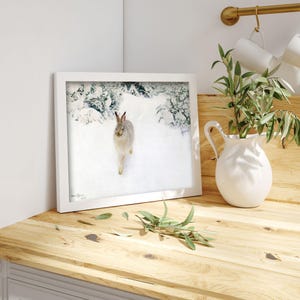 Minimalist Wildlife Painting | Winter Landscape Art | Bruno Liljefors, 1905 | Fine Art Print image 3