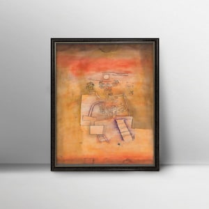 Tree Culture 1920s Paul Klee Print --- vintage abstract art, modern art landscape, klee art, nature print, abstract print