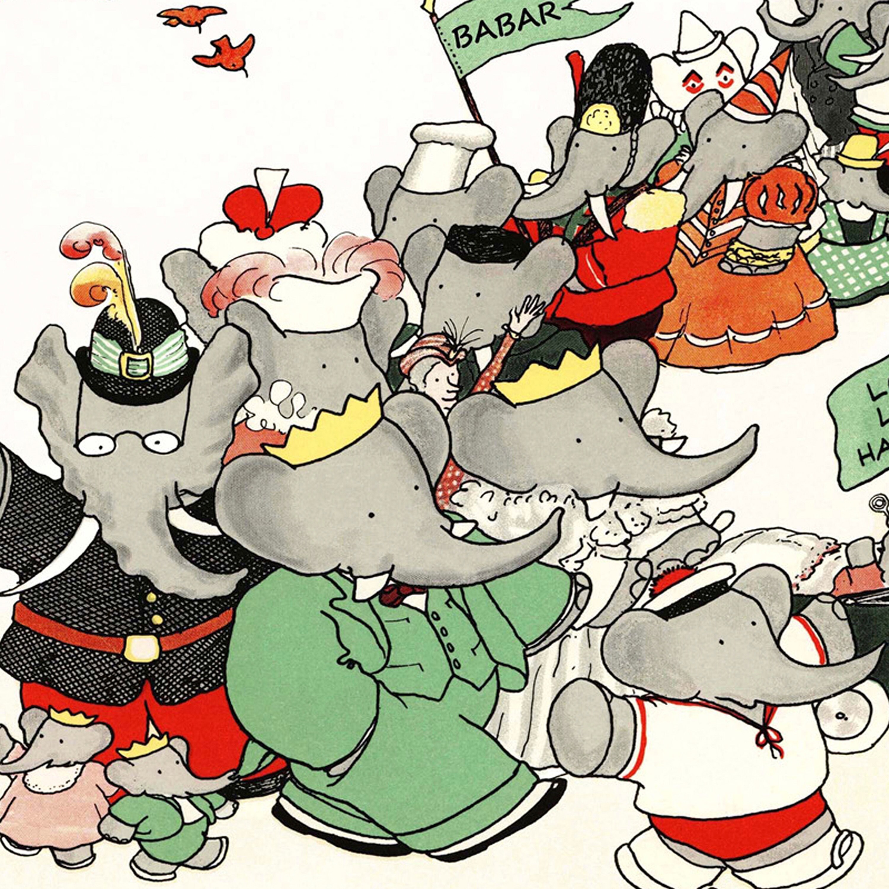 Babar the Elephant Nursery Wall Art Print Jungle Theme Baby Etsy