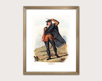 Colquhoun Clan Scout — R.R. McIan, 1845. Highland Clan Print. Scottish Tartan Art. (Museum Quality Print)