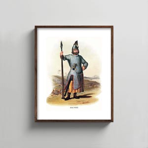 1840s MacPhee Clan Art --- scottish portrait print, mens wall art, tartan kilt painting, fathers day gift