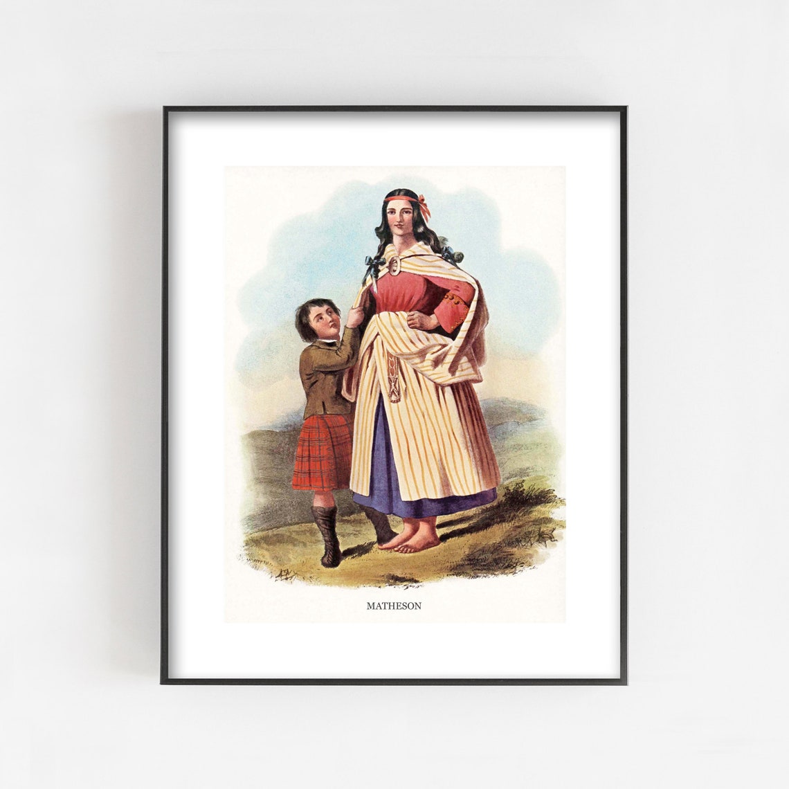 Matheson Clan Last Name Art Print Scotland Wall Decor Family Etsy