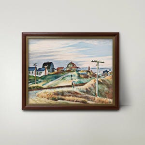 Edward Hopper Print - Realism Painting Cape Cod Decor, Vintage Moody Wall Art