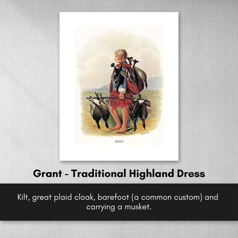 Grant Clan Hunter — R.R. McIan, 1845. Highland Clan Print. Scottish Tartan Art. (Museum Quality Print) Bild 2