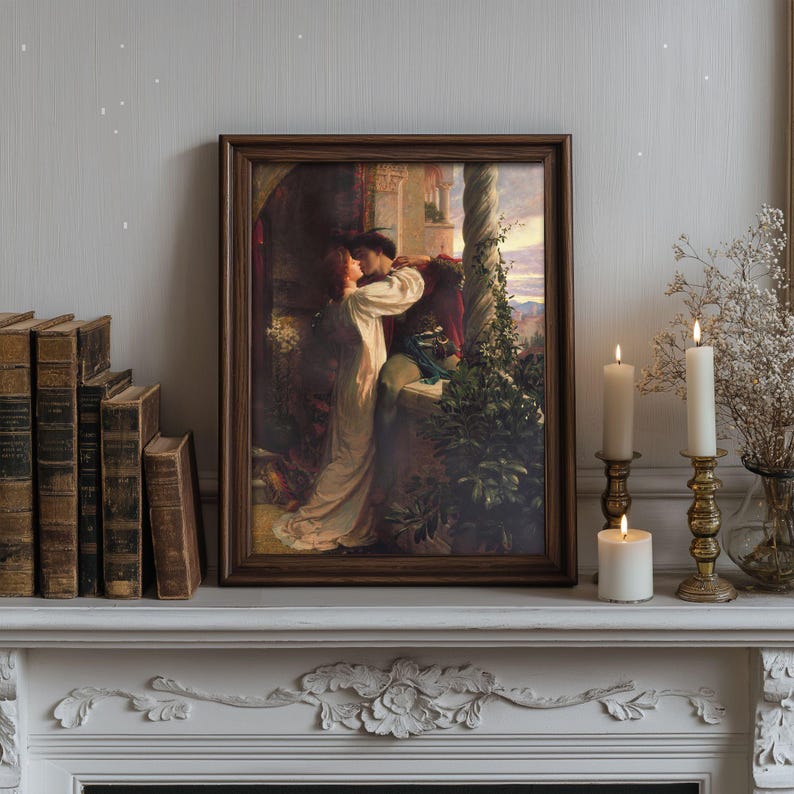 Romeo and Juliet Art Print: 1850s Shakespeare Painting afbeelding 3