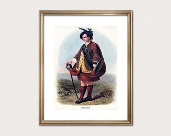 MacNab Clan Chieftain — R.R. McIan, 1845. Highland Clan Print. Scottish Tartan Art. (Museum Quality Print)