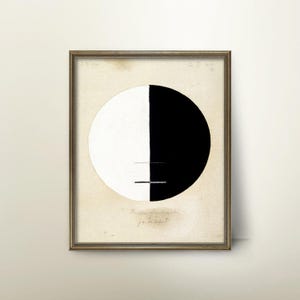 Buddha&#39;s Standpoint 1920s Hilma af Klint Print --- scandinavian painting, zen minimalist wall art, vintage spiritual drawing