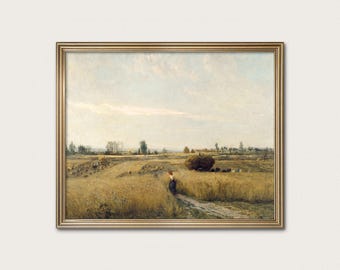 Charles-François Daubigny Print: French Farmhouse Landscape Art