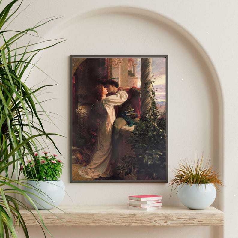 Romeo and Juliet Art Print: 1850s Shakespeare Painting afbeelding 2