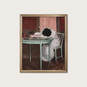 Tired — Ramon Casas, 1900. Spanish Modernist Woman Art. Moody Figure Painting. (Museum Quality Print)