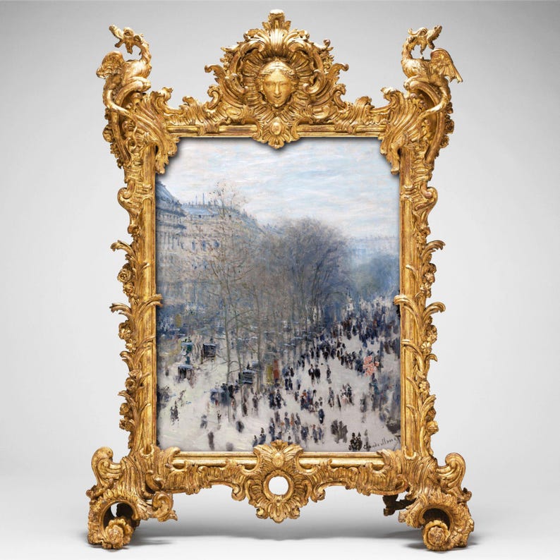 Monet Art Print - Rainy Day Paris Cityscape, Vintage Street Scene afbeelding 3