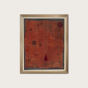 Impresión de Paul Klee de frutos rojos, década de 1930 --- arte abstracto vintage, paisaje de arte moderno, arte klee, impresión de árbol cubista, impresión abstracta