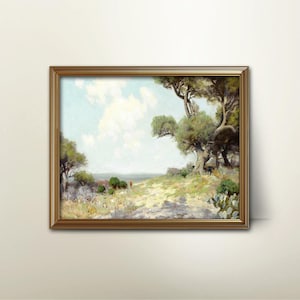 Southwest Texas Hill Country Art - Southwestern Decor, Cactus Watercolor