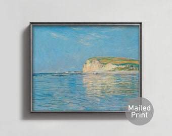 Low Tide at Pourville 1880s Claude Monet Print --- french seascape, ocean artwork, monet art, impressionist painting print