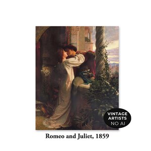 Romeo and Juliet Art Print: 1850s Shakespeare Painting afbeelding 5