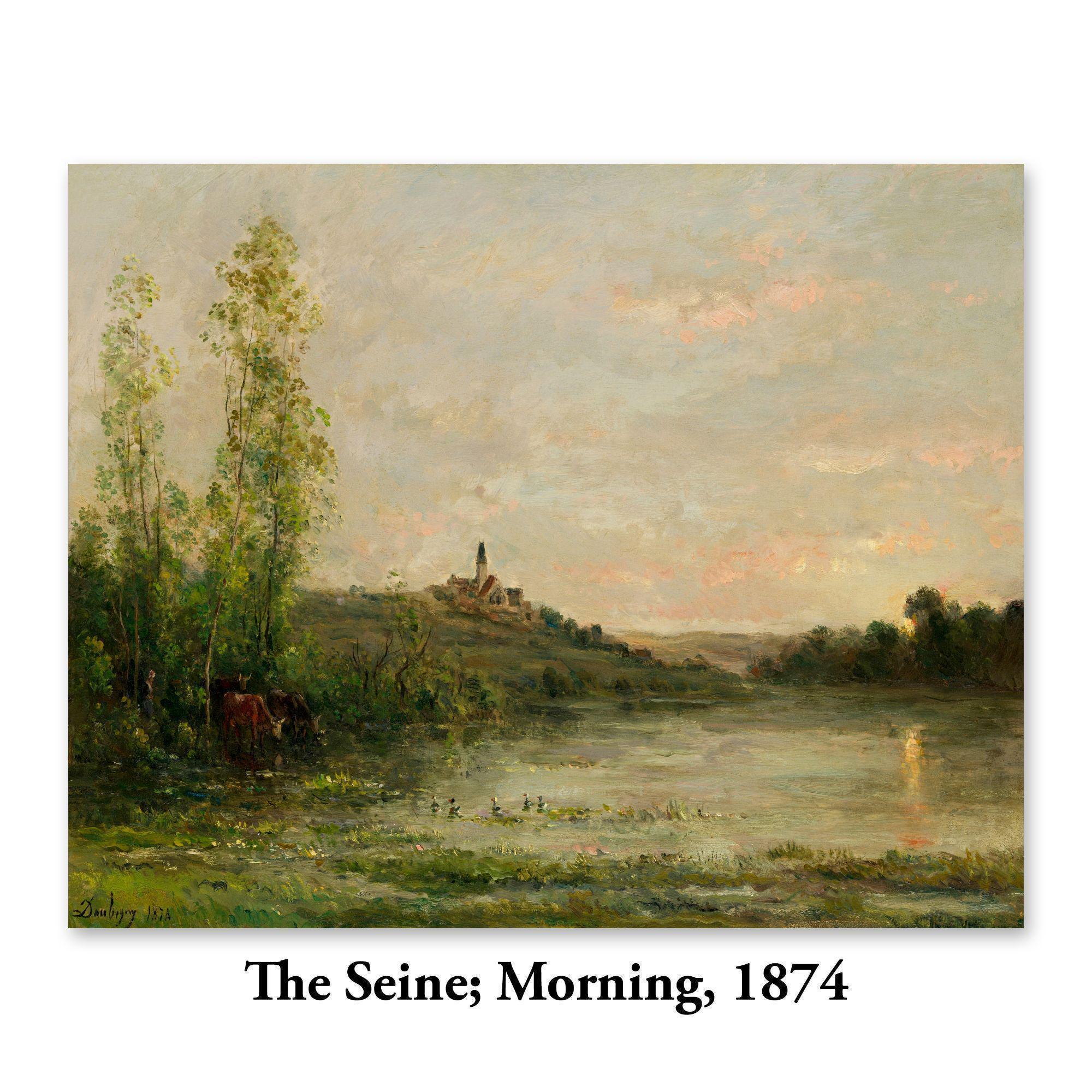 ドービニー・シャルル＝フランソワ、風景：ヴィエンヌ＝シュル＝セーヌ ヴィレールヴィルの海岸 | シャルル＝フランソワ・ドービニー