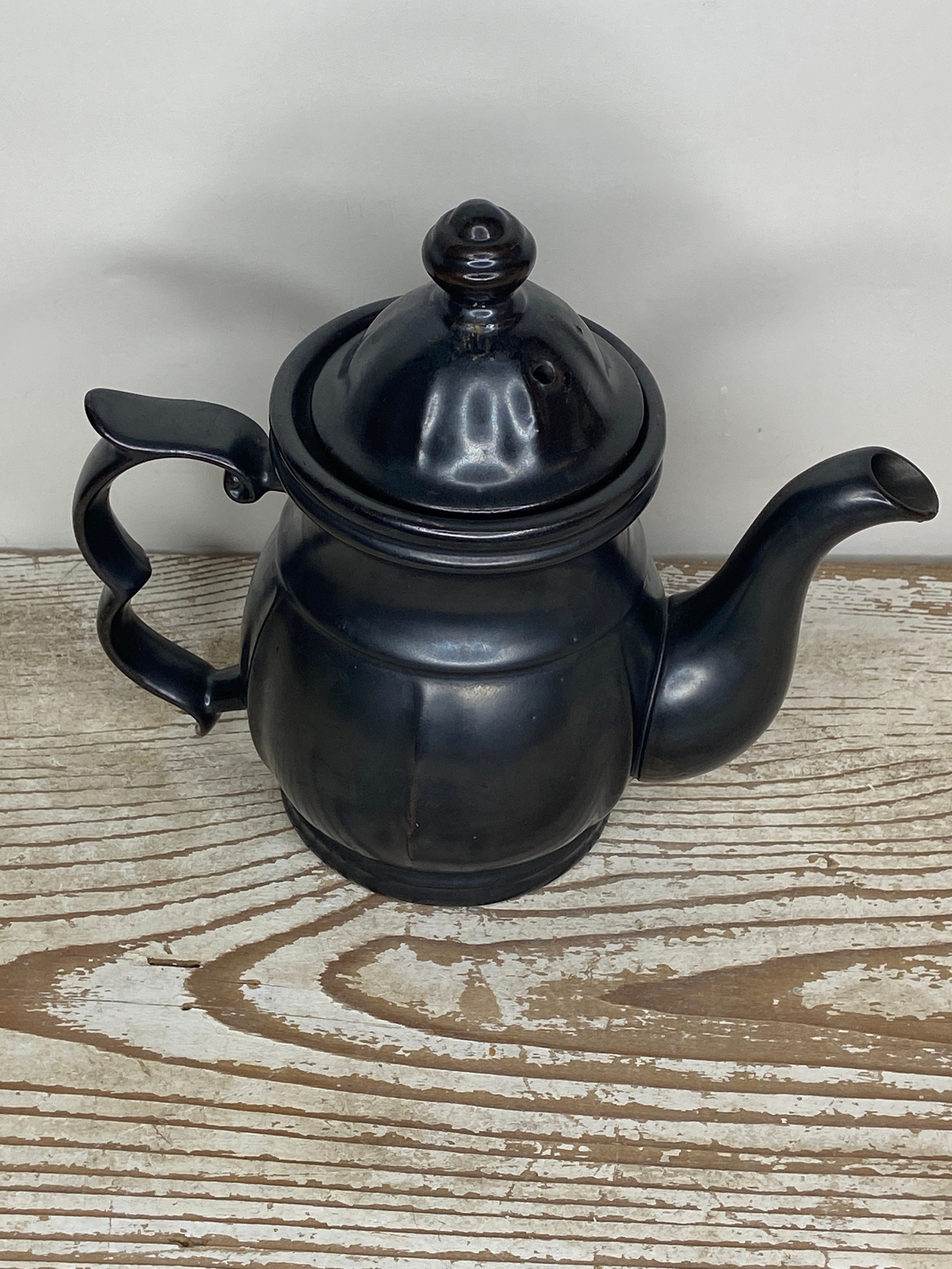 Wonderful Metallic Glazed Redware Teapot From Japan Etsy
