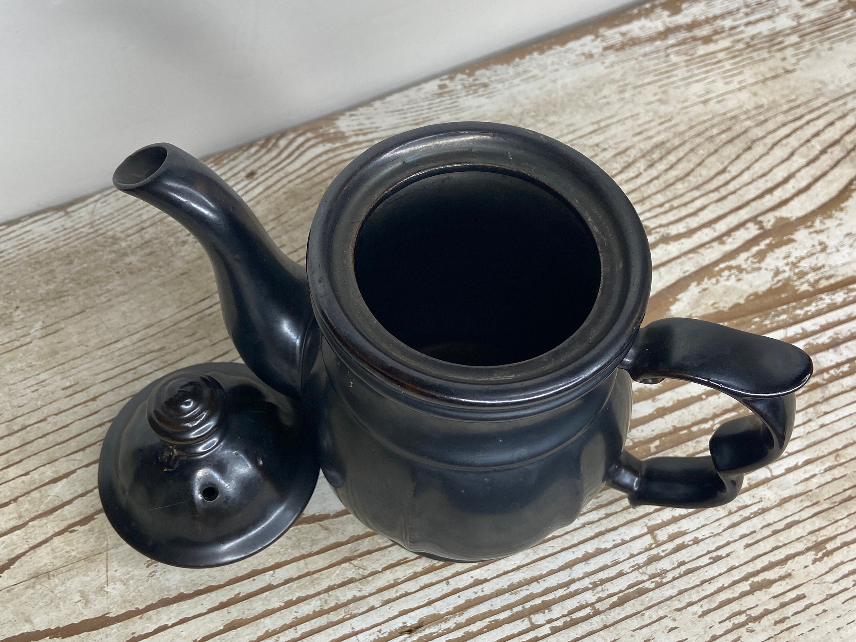 Wonderful Metallic Glazed Redware Teapot From Japan Etsy