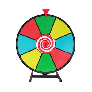 12 Inch Dry Erase Prize Wheel with Desktop Stand