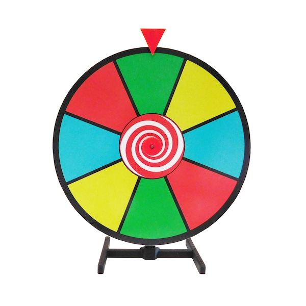 12 Inch Dry Erase Prize Wheel with Desktop Stand