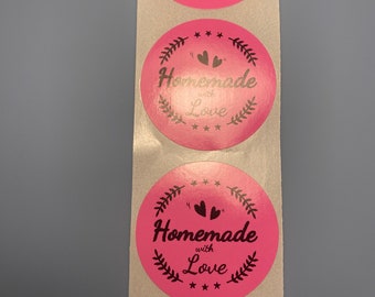 Homemade with love stickers