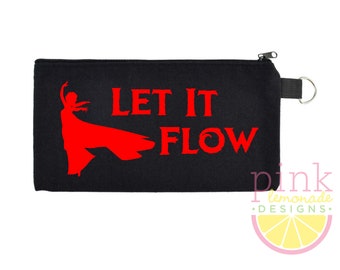 Let it Flow Tampon Bag Maxi Sanitary Pad Period Bag Menstruation Feminist Pouch Funny Snarky Gift