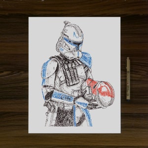 Captain Word Art Portrait Print