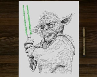 Mądry Mistrz Sztuka Słowa Portret Wydruk