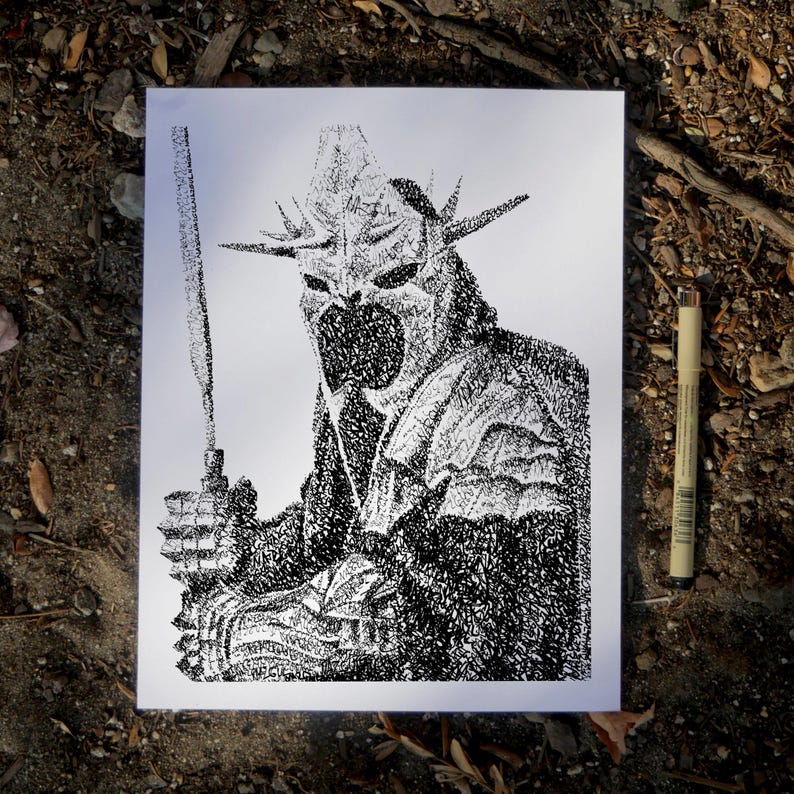 The Witch King Word Art Portrait Print Etsy
