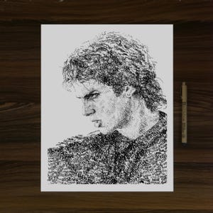 The Chosen One Word Art Portrait Print