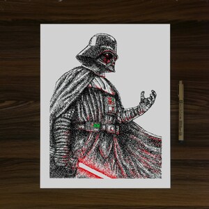Dark Lord Word Art Portrait Print