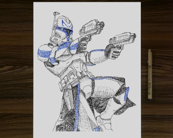 Rex Word Art Portrait Druck