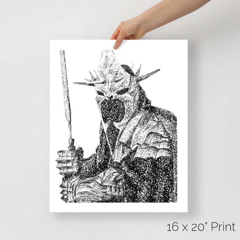 The Witch King Word Art Portrait Print Etsy