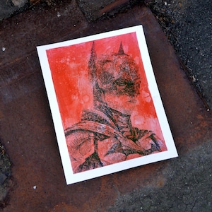 The Bat Limited Edition (20) Word Art Portrait Print - Individually Painted