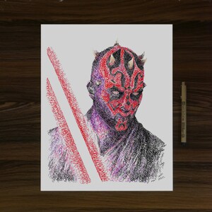 The Phantom Word Art Portrait Print
