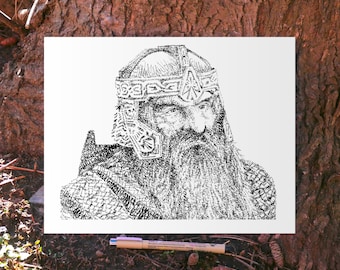 The Dwarf Word Art Portrait Print