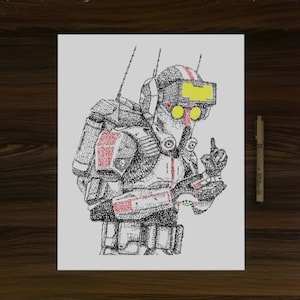 Tech Word Art Portrait Print | Clone Trooper Art