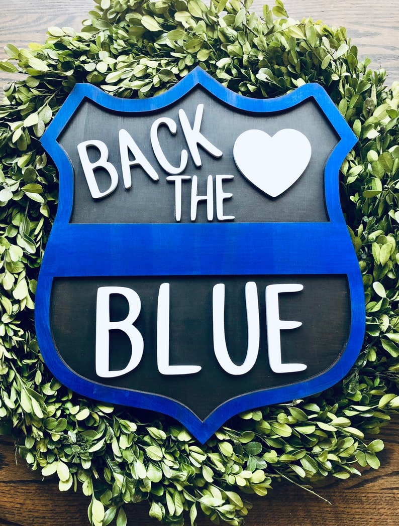 Back the Blue 3D Sign Back the Blue Decor Etsy Australia