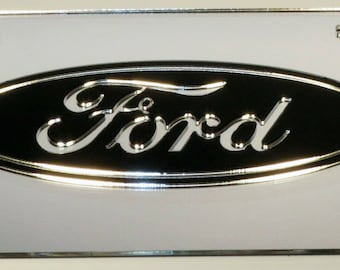 Red F Stainless Steel License Plate- Ford FX2 Sport Black Mirror Sport Black Mirror X2 Black Outline Red F Stainless Steel License Plate- Ford FX2 Sport Black Mirror Sport Black Mirror X2 Black Outline