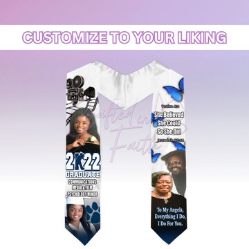 Customized Satin Graduation Stole | Custom Graduation Stole