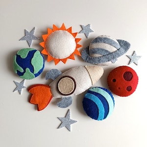 Einzelfiguren Weltraum Planeten Rakete/DIY Mobile/Girlande/Aufhänger Deko Kinderzimmer/Jungen und Mädchen