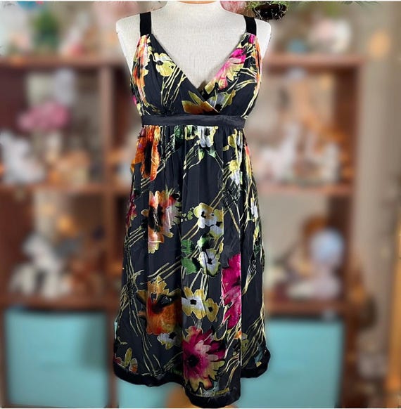 navy blue dress for baby girl 📞🖤 Mid-2000s striped purple whimsygoth babydoll dress Size Small