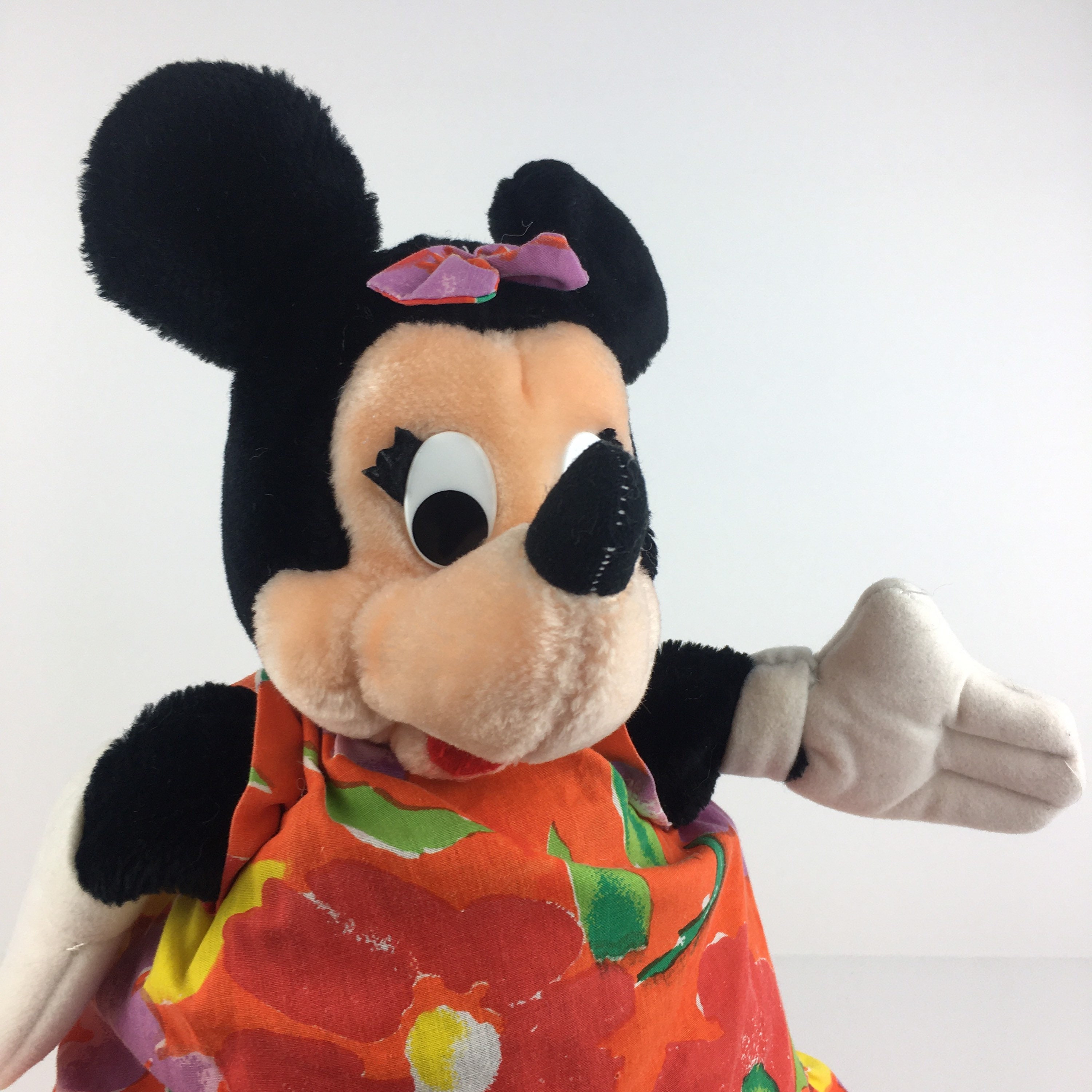 Vintage 1980s Minnie Mouse Floppy Plush Puppet Hawaiian Outfit Etsy